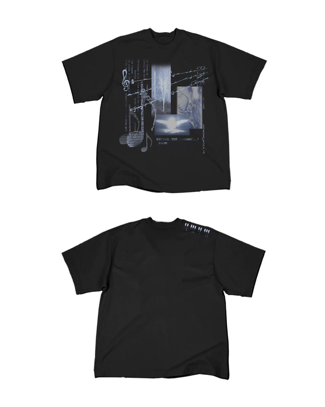 短丈モチーフプリントTシャツ FM0059