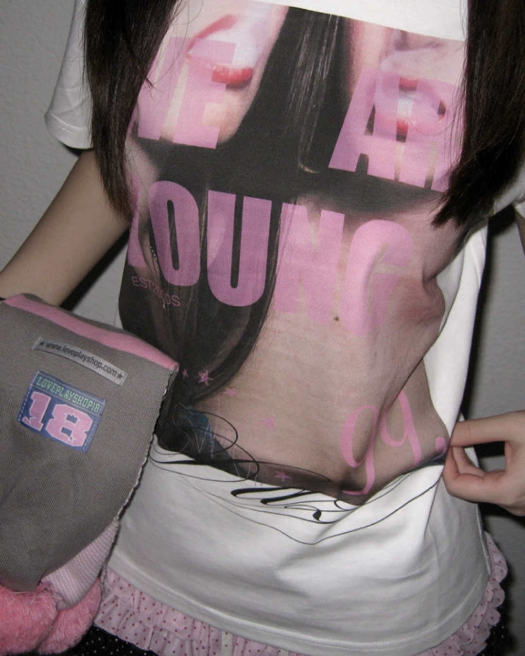 短丈ガールピクチャーTシャツ FM0065