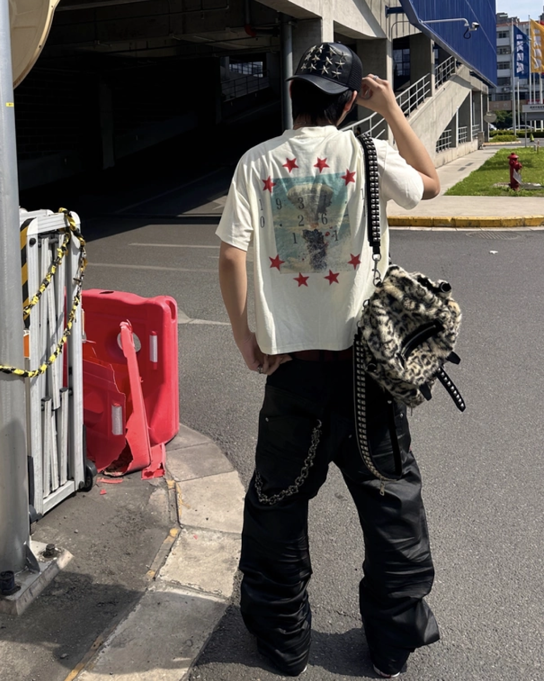 バックスターデザイン短丈Tシャツ FM0084