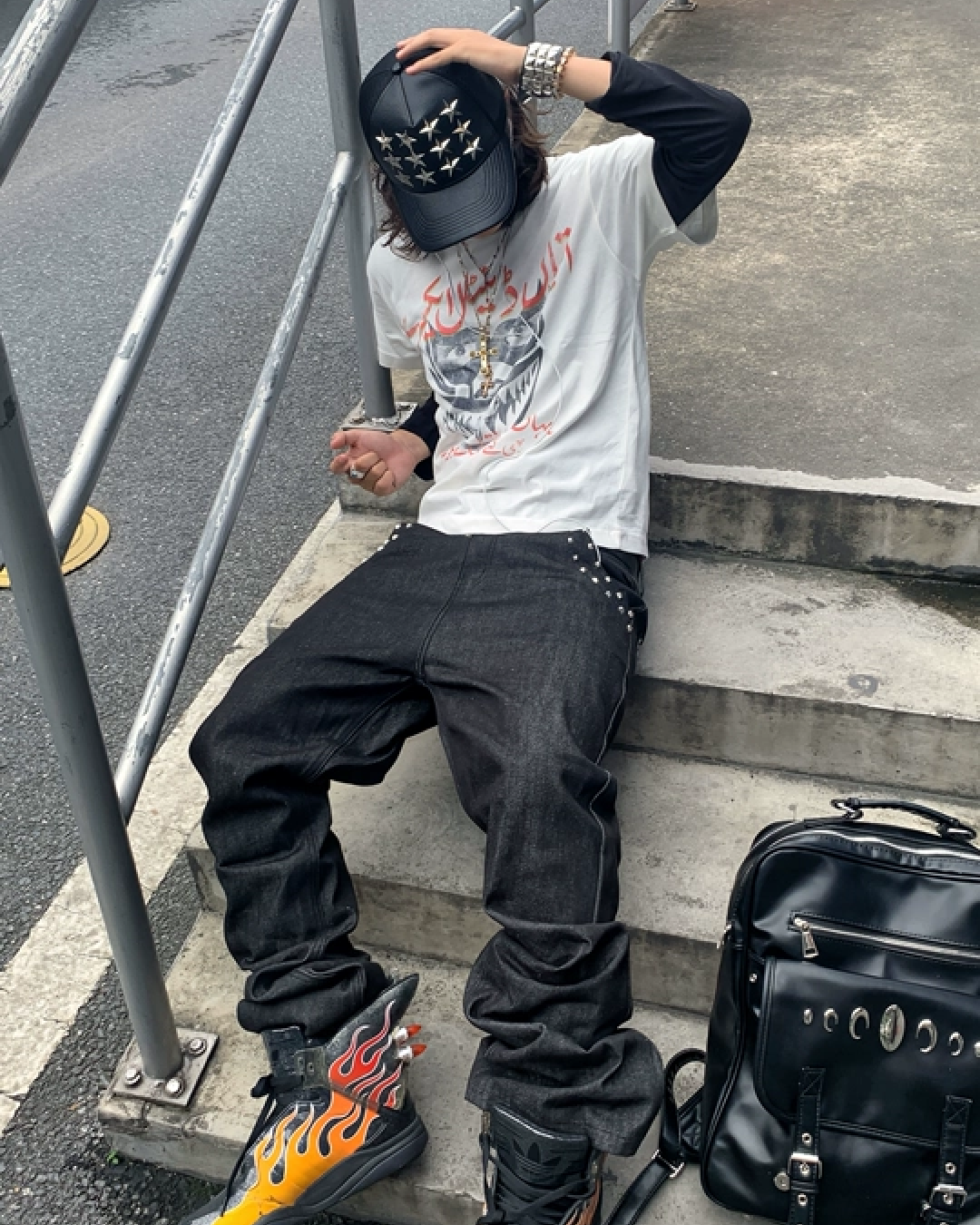 フェイスデザイン短丈Tシャツ FM0131