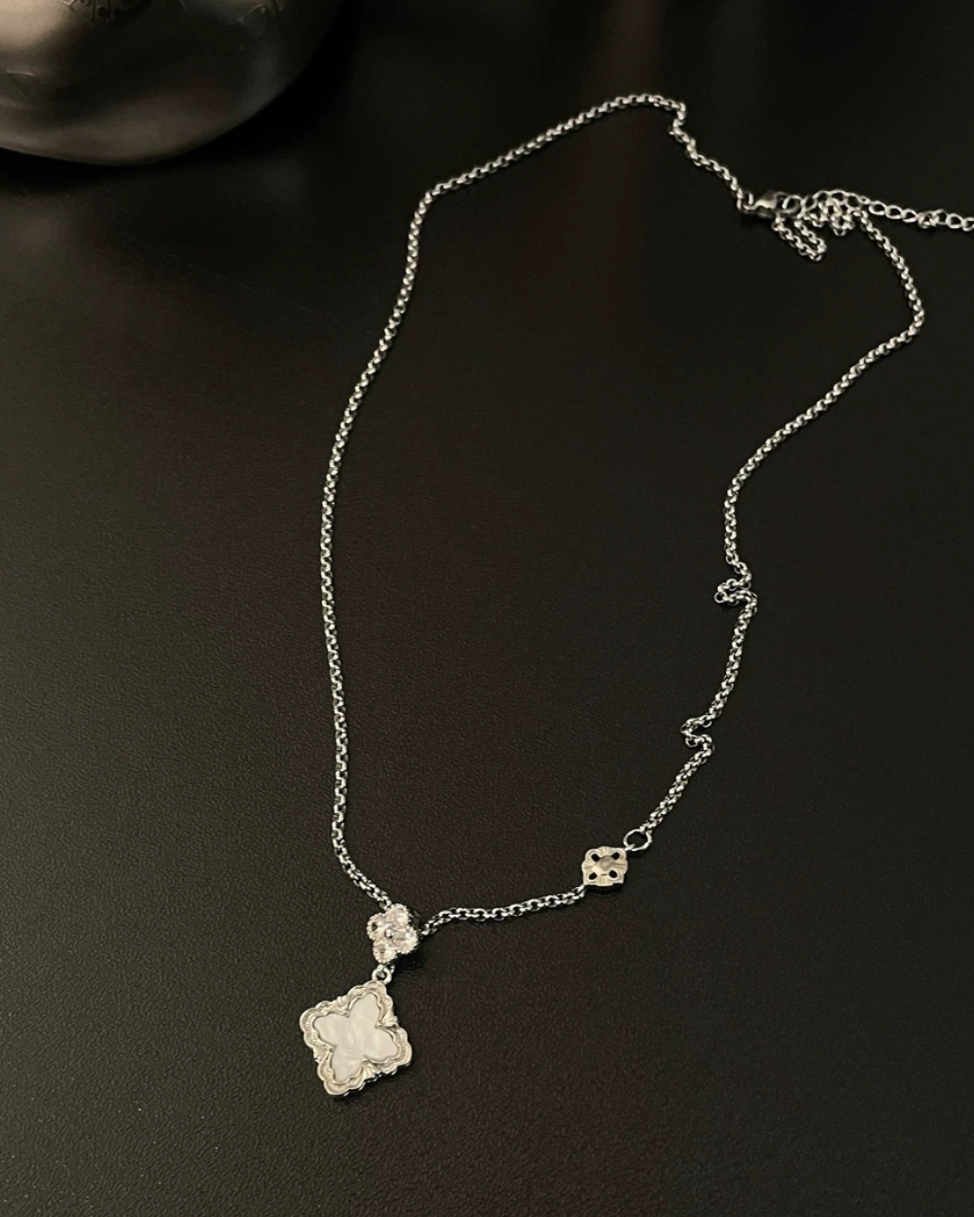 シルバーチェーンチャームネックレス L0408