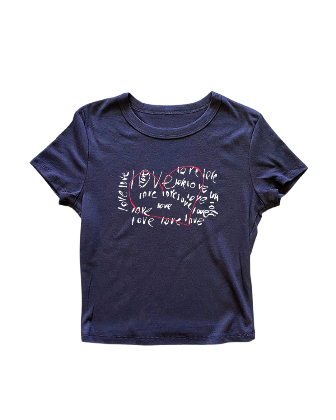 レタリングハートTシャツ L0514