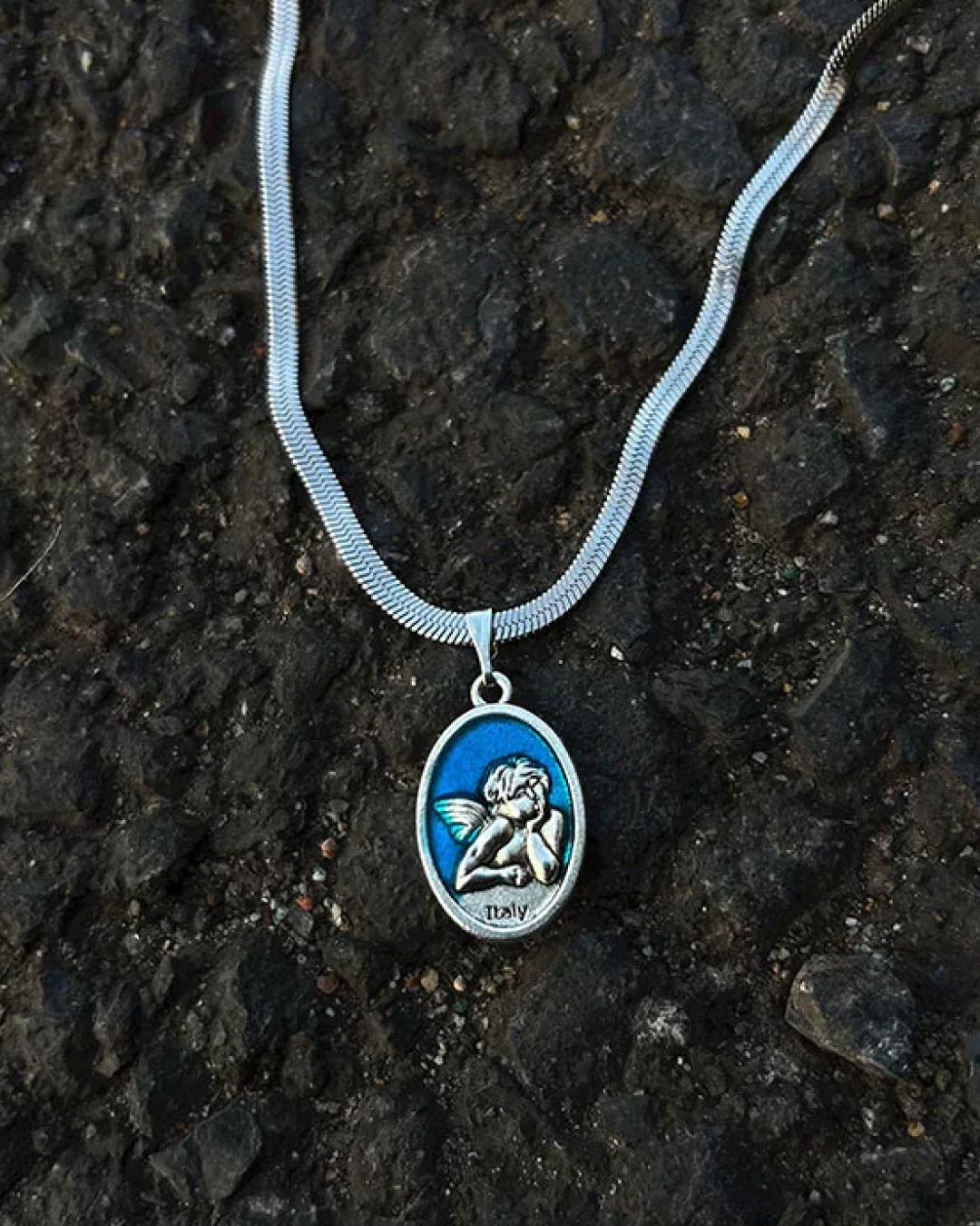 カラーデザインプレートネックレス L0622