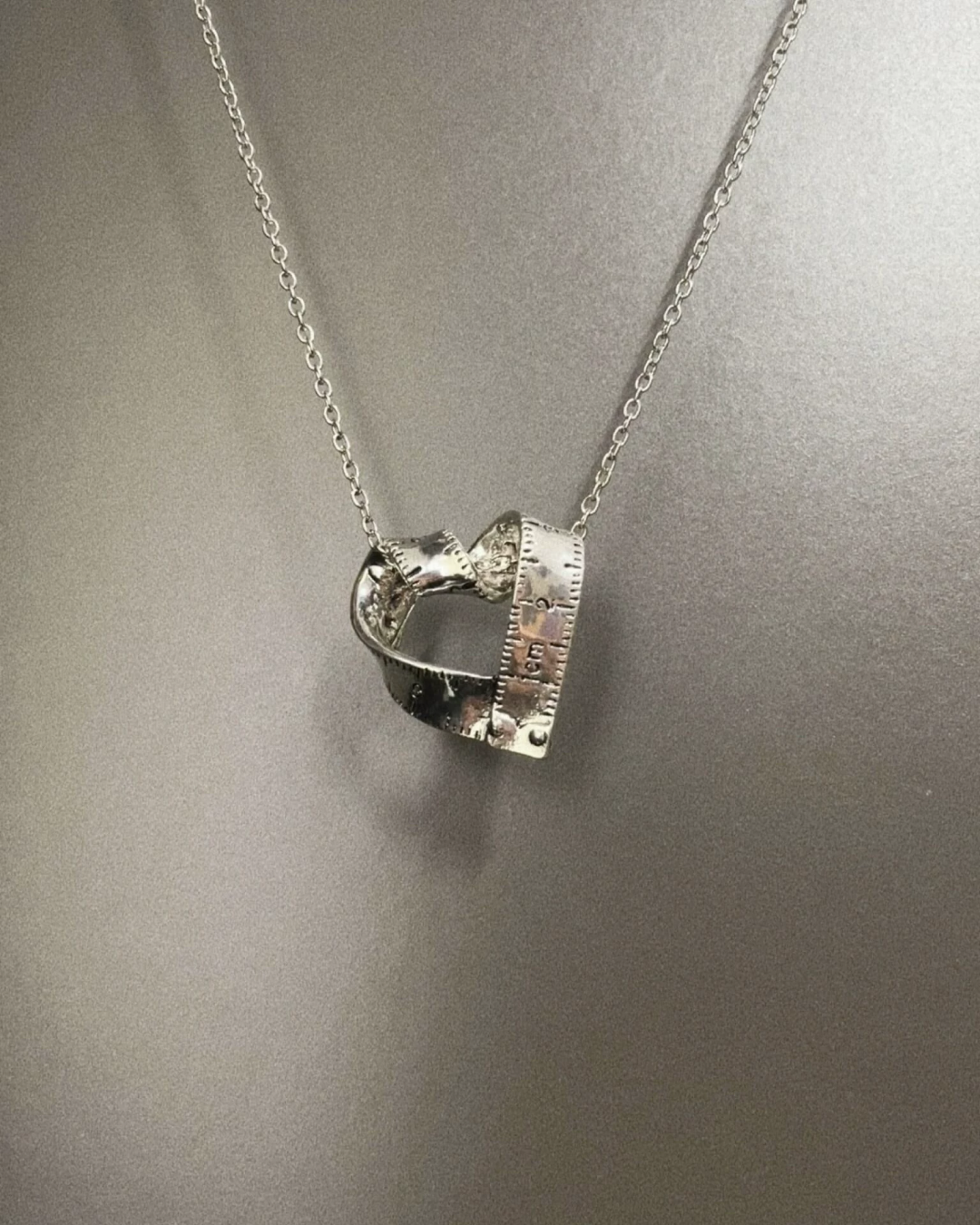 メジャーシルバーハートネックレス L0723