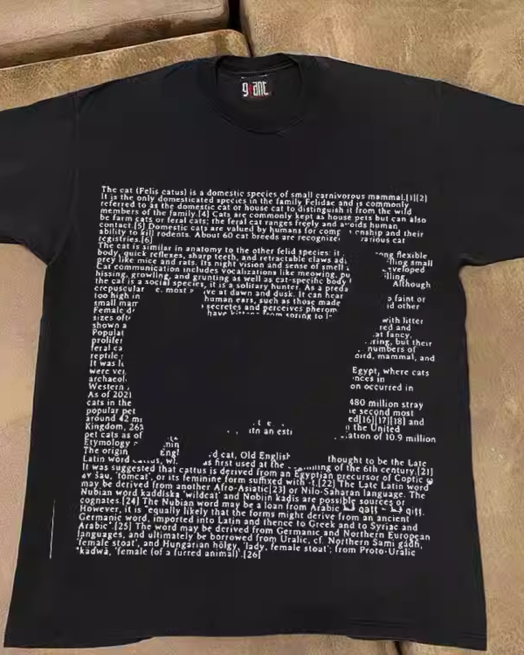 レタリングキャットTシャツ L0220