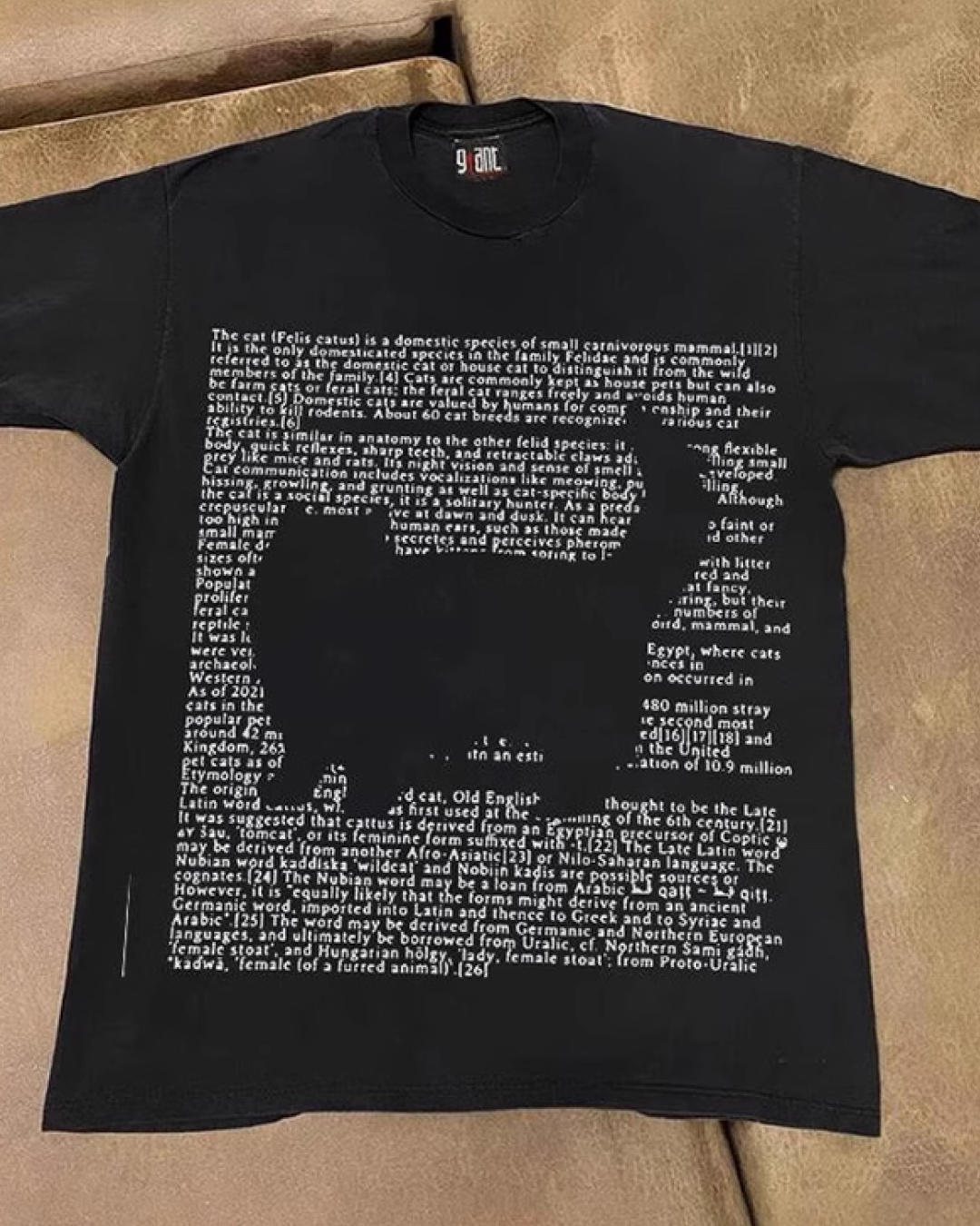 レタリングキャットTシャツ L0220