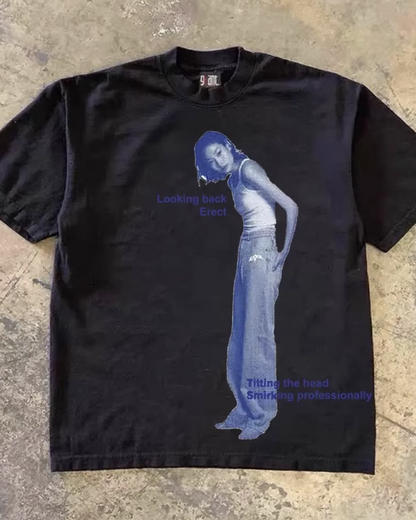 ガールプリントTシャツ L0221