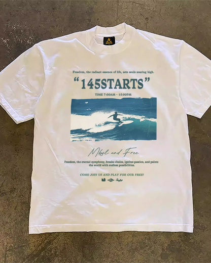 サーフィンプリントTシャツ L0259