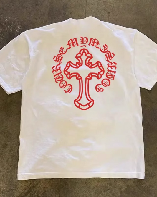 バッククロスプリントTシャツ L0260