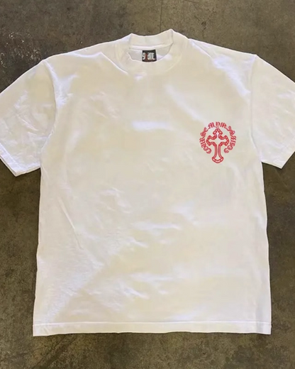 バッククロスプリントTシャツ L0260