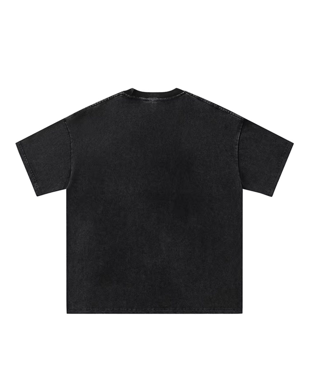 ウォッシュブラックプリントTシャツ　FM0003