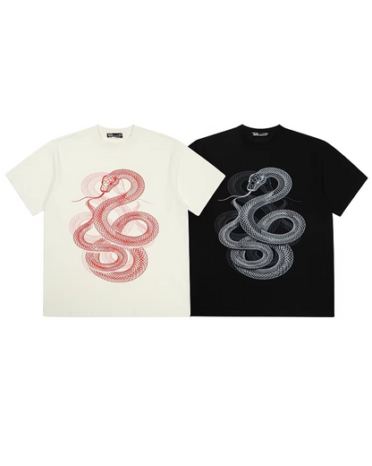 スネークプリントTシャツ　FM0006