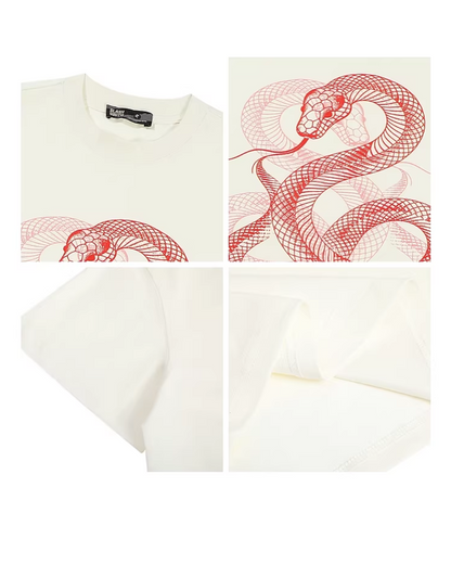 スネークプリントTシャツ　FM0006