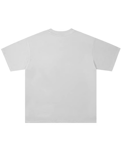 ウォッシュスネークレタリングプリントTシャツ　FM0007