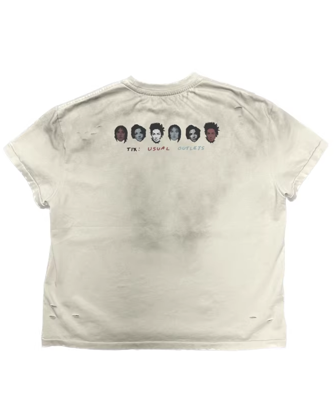 ダーティパンクプリント短丈Tシャツ　FM0012