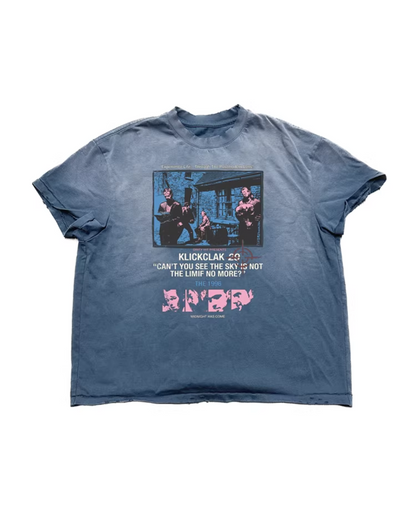 ウォッシュブループリント短丈Tシャツ　FM0014