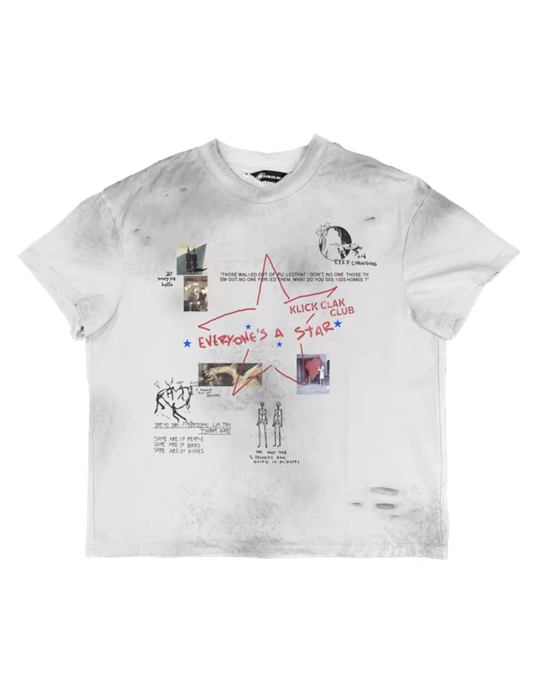 マルチプリントウォッシュ短丈Tシャツ　FM0016