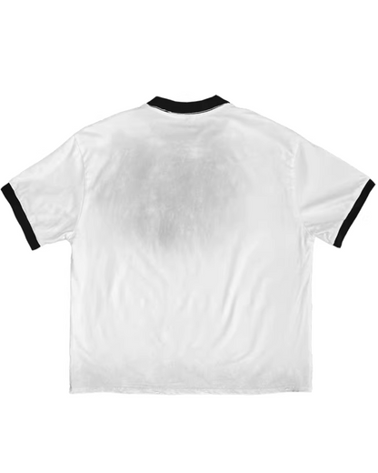 ウォッシュプリントリンガー短丈Tシャツ　FM0017