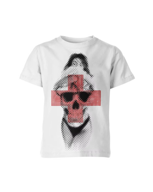 レッドクロスデザイン短丈Tシャツ　FM0018