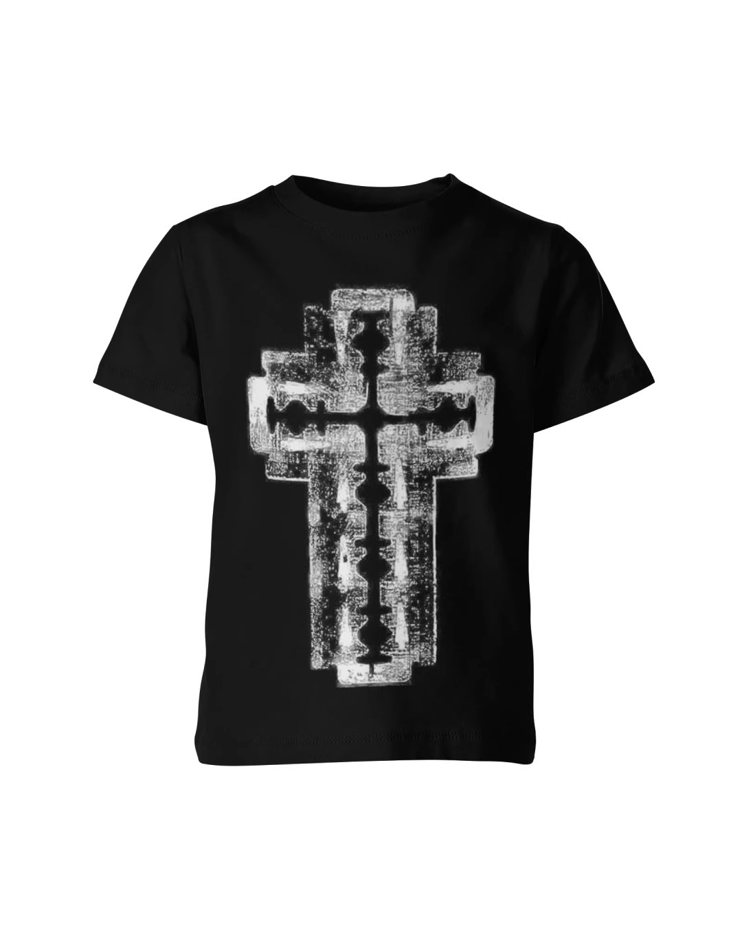 クロスレイヤーデザイン短丈Tシャツ　FM0019