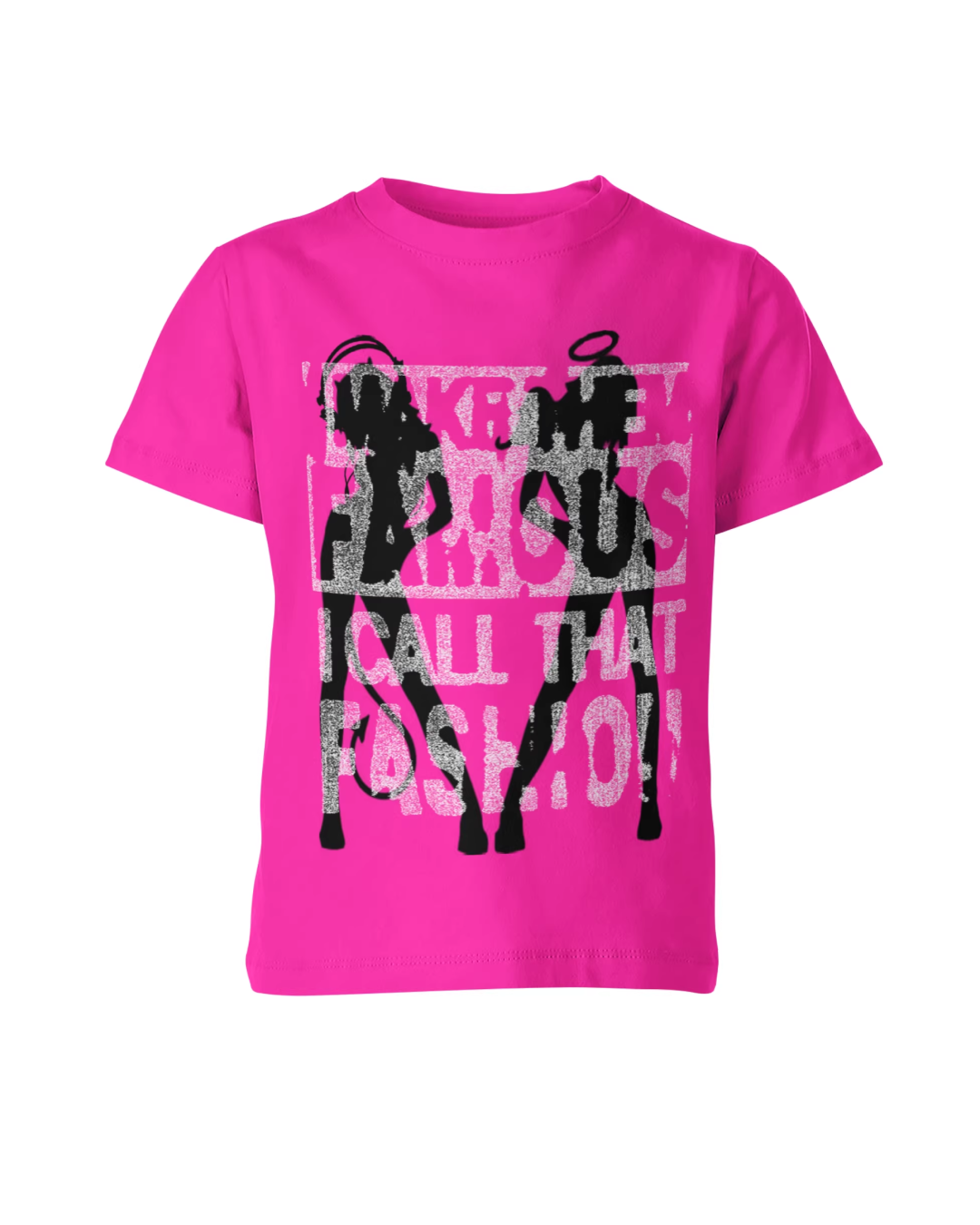 ビビッドカラーデザイン短丈Tシャツ　FM0022