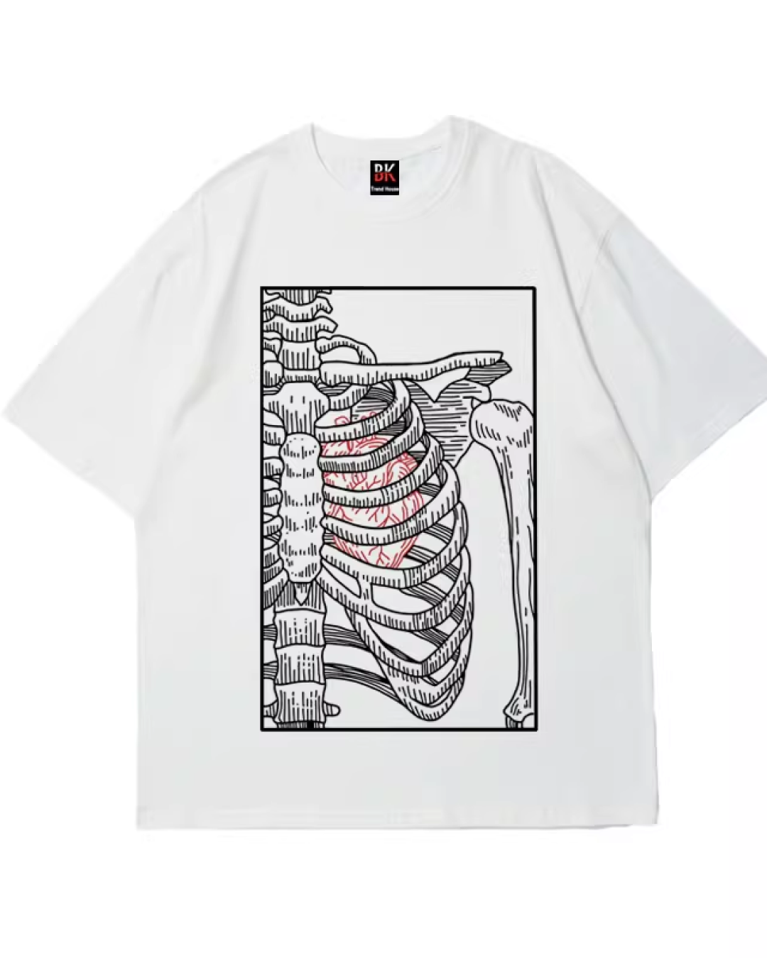 スクエアボーンプリントTシャツ　FM0041