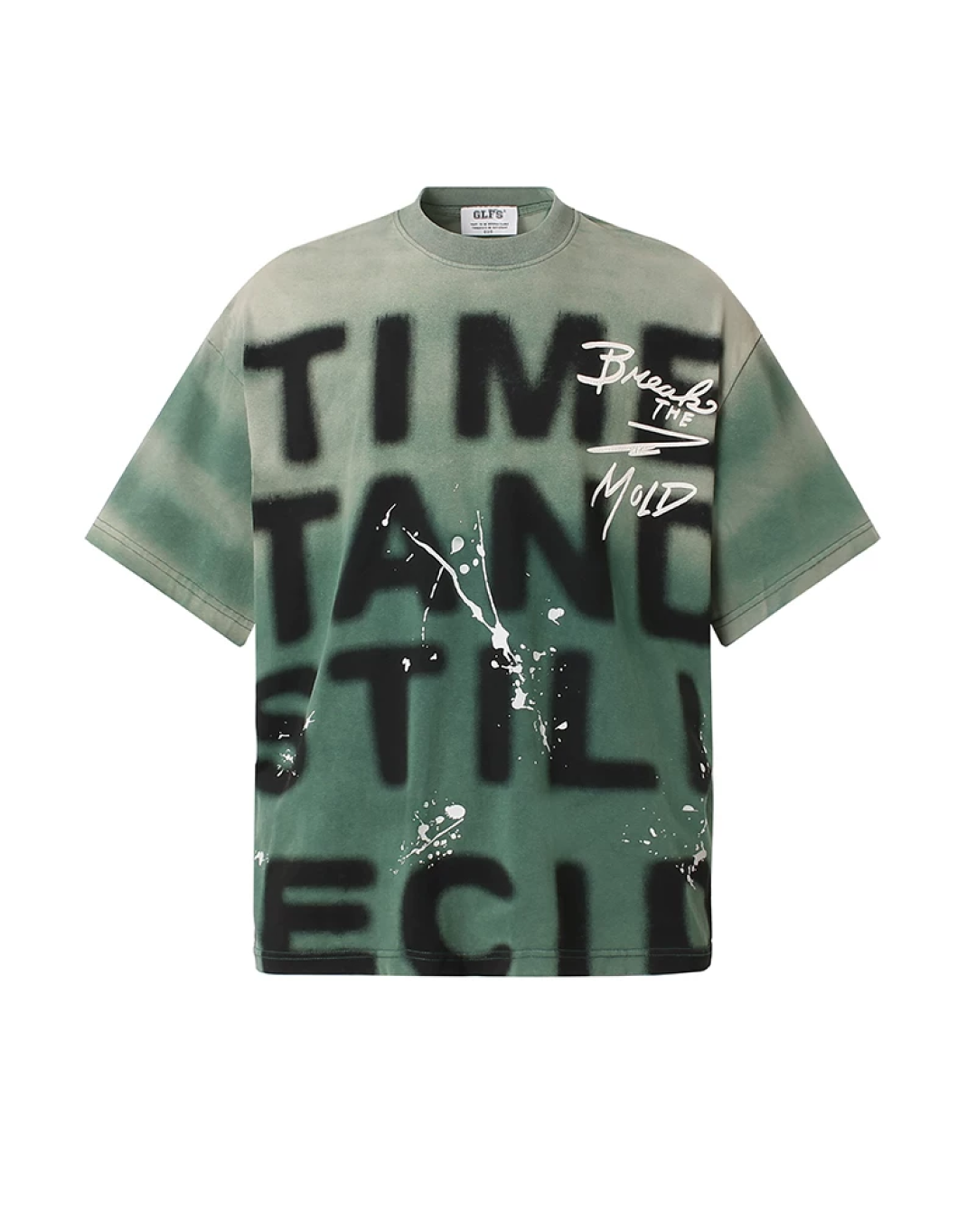 ビッグレタリングフェードデザインTシャツ　FM0045