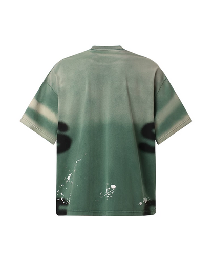 ビッグレタリングフェードデザインTシャツ　FM0045