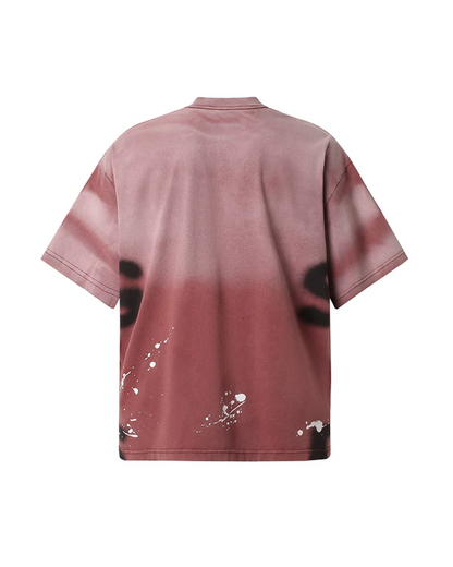 ビッグレタリングフェードデザインTシャツ　FM0045