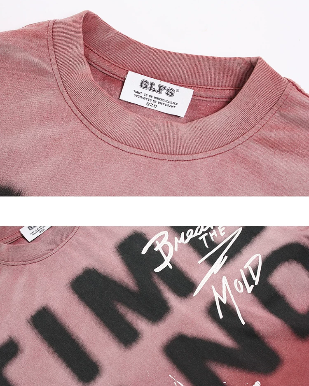 ビッグレタリングフェードデザインTシャツ　FM0045