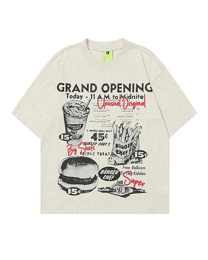 ハンバーガーデザインTシャツ　FM0046