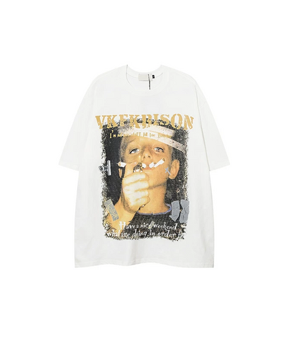 スモークデザインTシャツ　FM0047