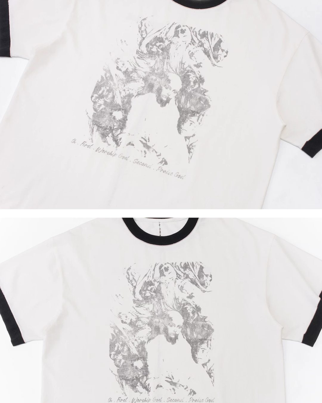 短丈リンガーモチーフデザインTシャツ　FM0055