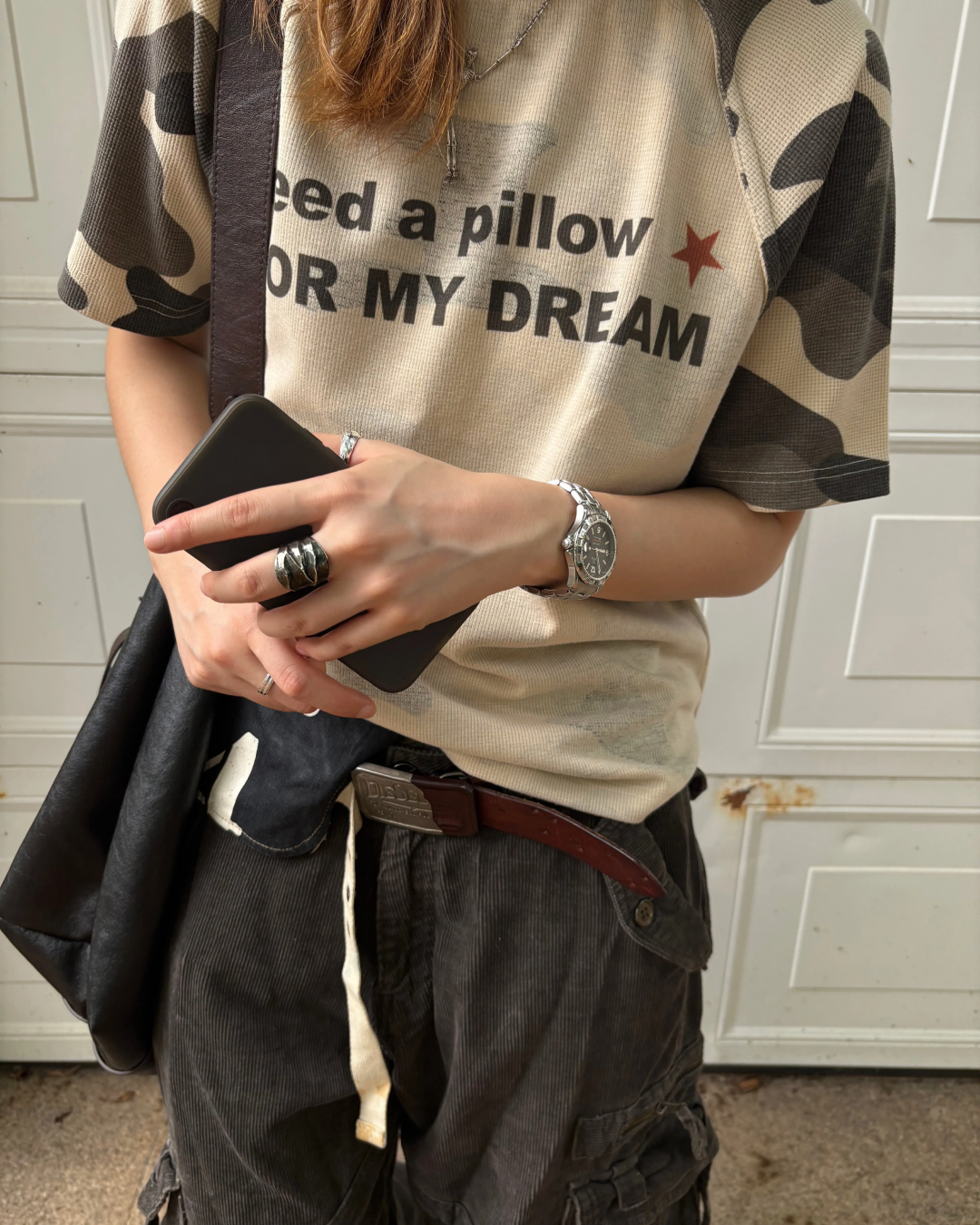 短丈カモレタリングTシャツ　FM0062