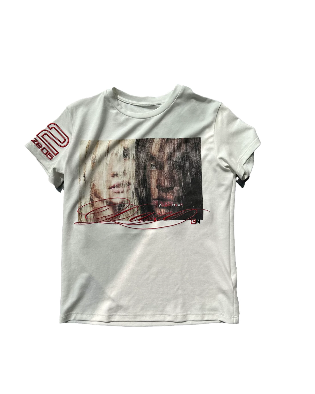 短丈モザイクピクチャーTシャツ　FM0064