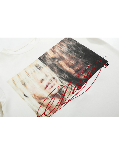 短丈モザイクピクチャーTシャツ　FM0064