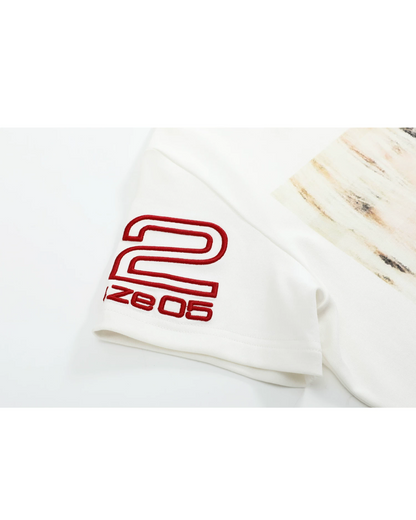 短丈モザイクピクチャーTシャツ　FM0064