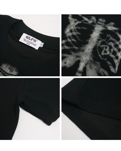 ワッフルボーンTシャツ　FM0067