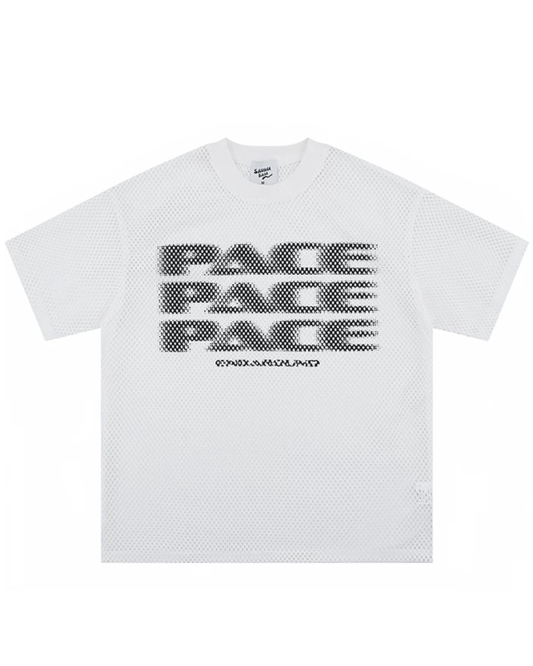 メッシュレタリングTシャツ　FM0069