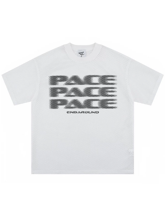 メッシュレタリングTシャツ　FM0069