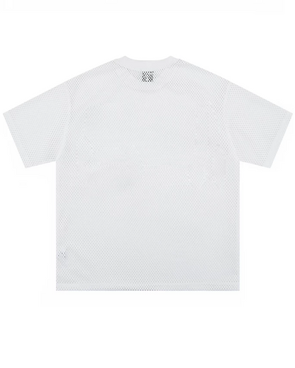 メッシュレタリングTシャツ　FM0069