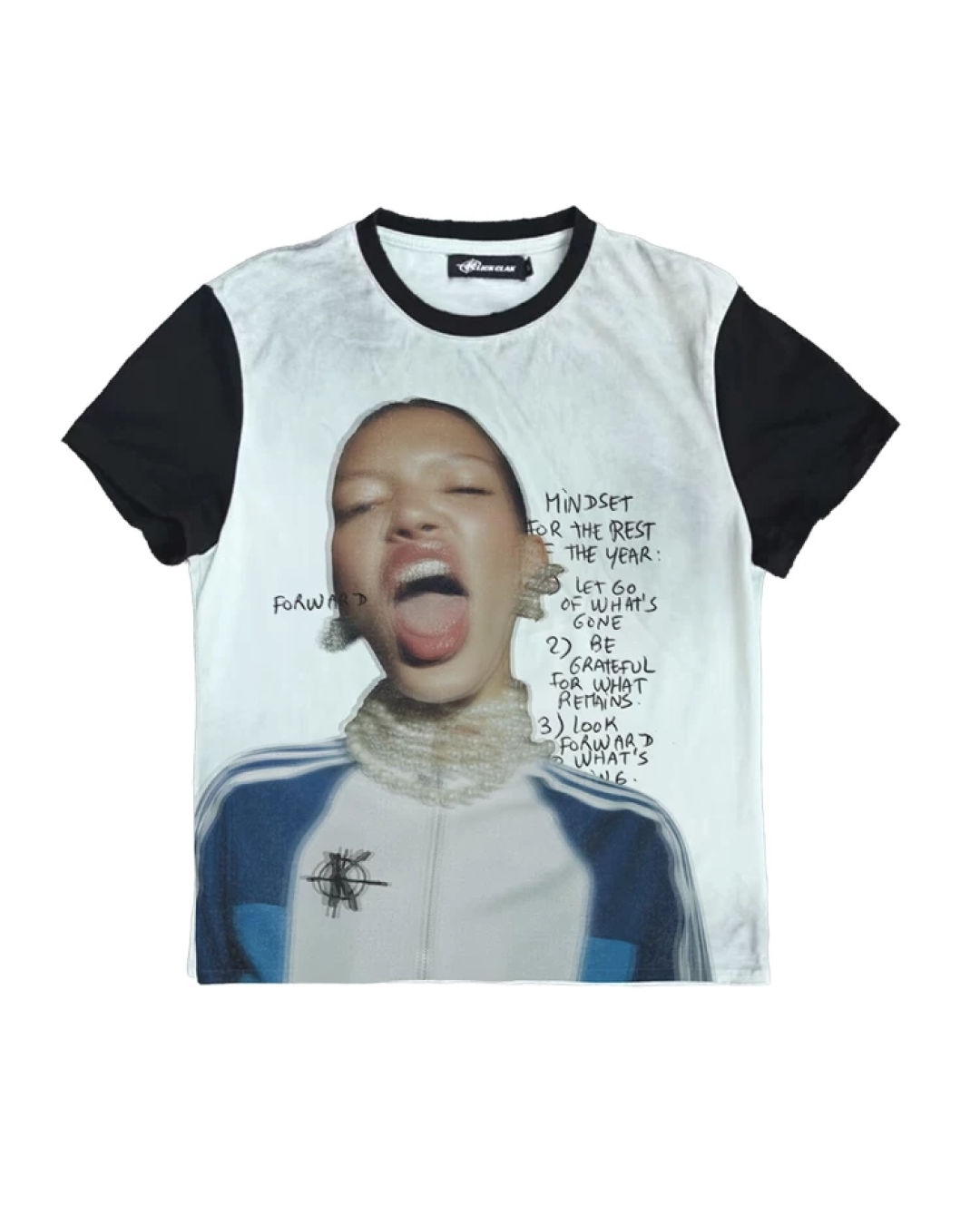 ビッグプリント短丈Tシャツ　FM0072