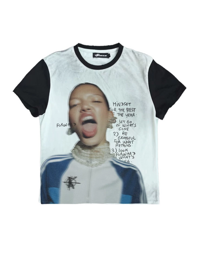 ビッグプリント短丈Tシャツ　FM0072