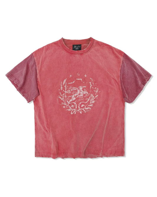 センターデザイン短丈Tシャツ　FM0076