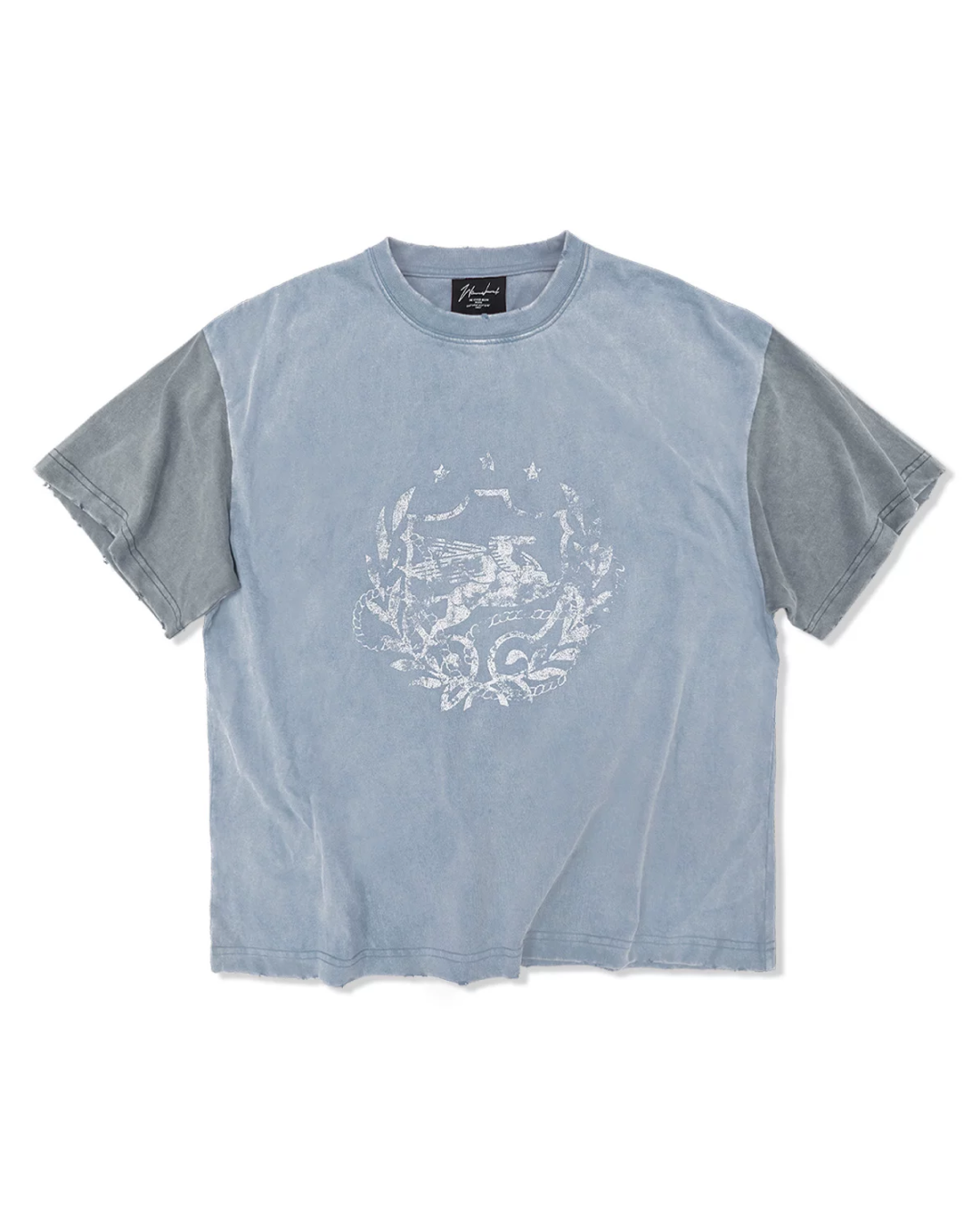 センターデザイン短丈Tシャツ　FM0076