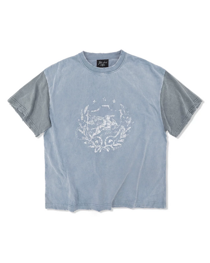 センターデザイン短丈Tシャツ　FM0076