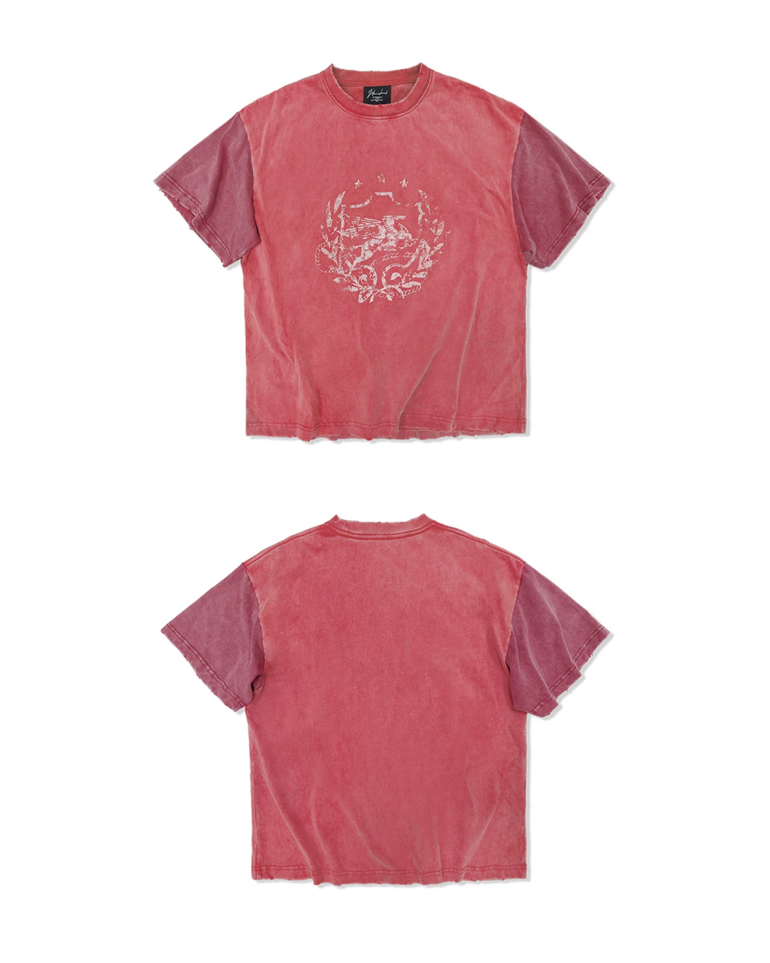 センターデザイン短丈Tシャツ　FM0076