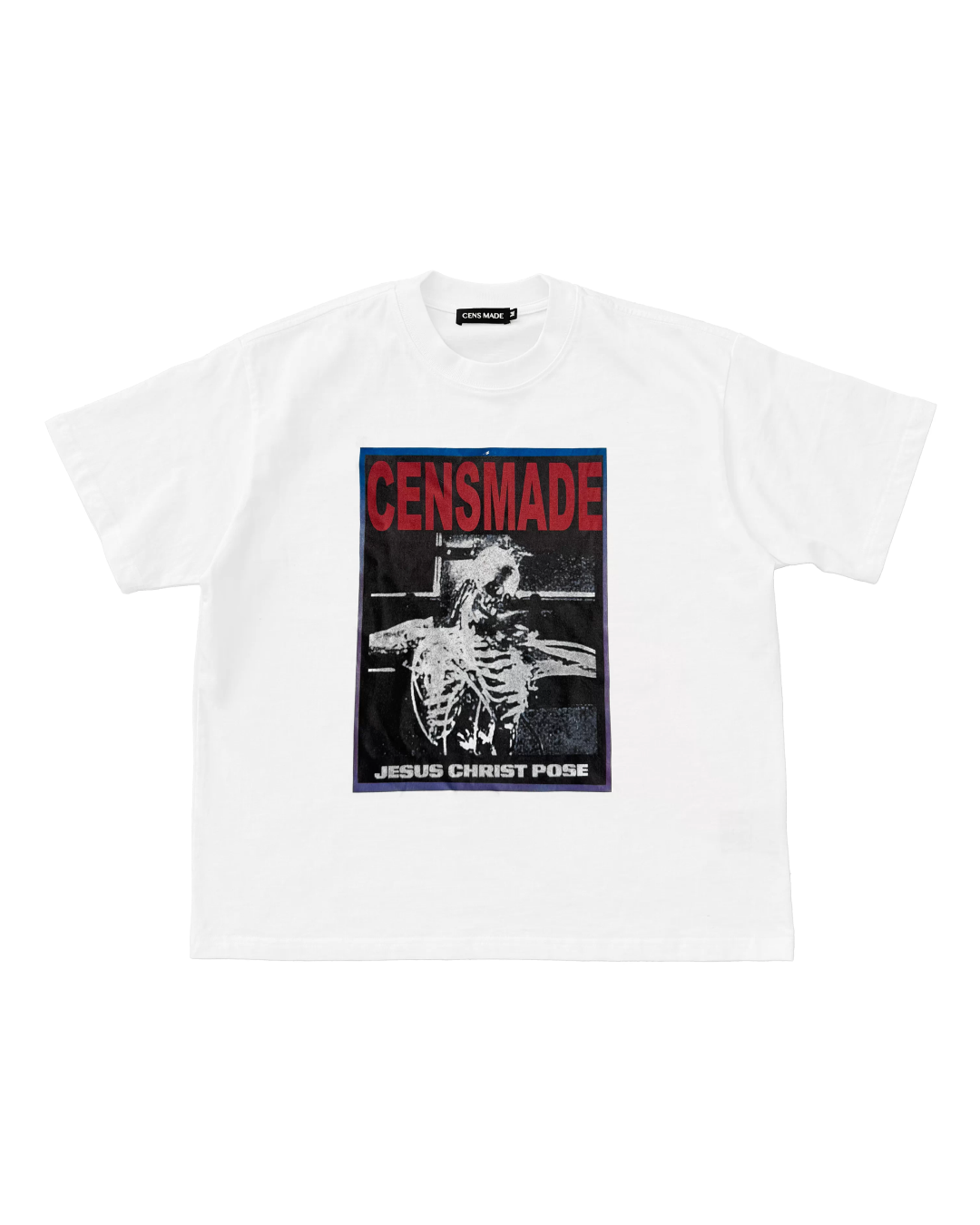 スクエアボーンデザイン短丈Tシャツ　FM0079