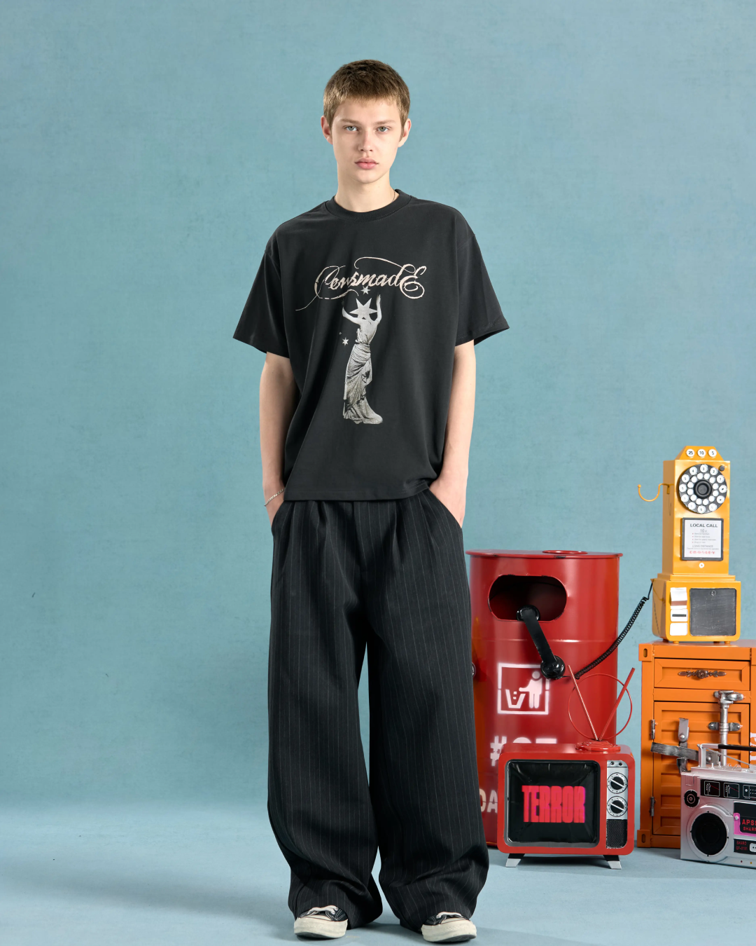ドレスデザイン短丈Tシャツ　FM0080