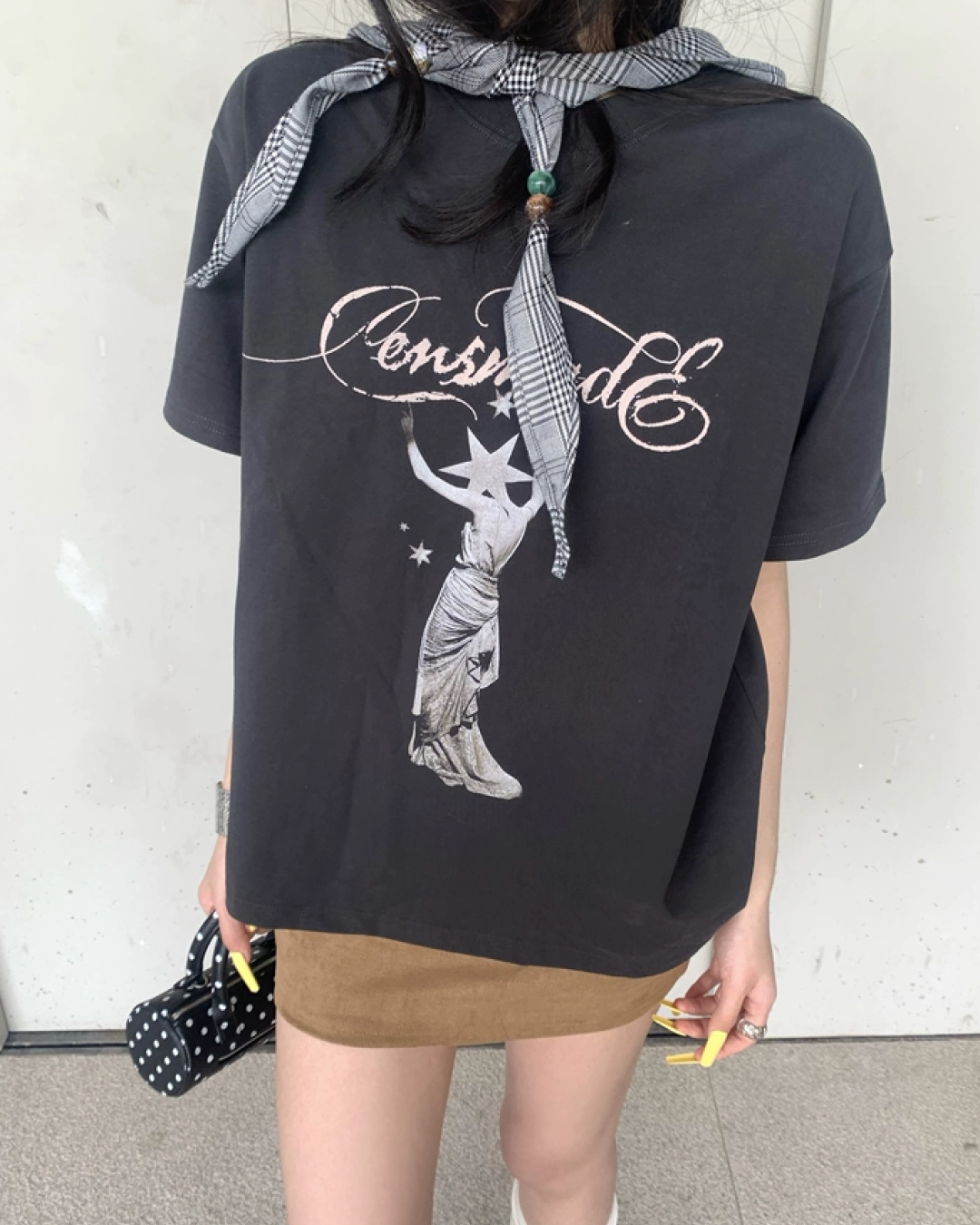ドレスデザイン短丈Tシャツ　FM0080